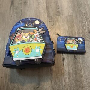 Loungefly WB 100th Anniversary Looney Tunes Scooby Mash Up Mini Backpack Wallet